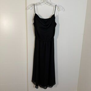 1950s Vintage Black Midi-length Dress Size S
